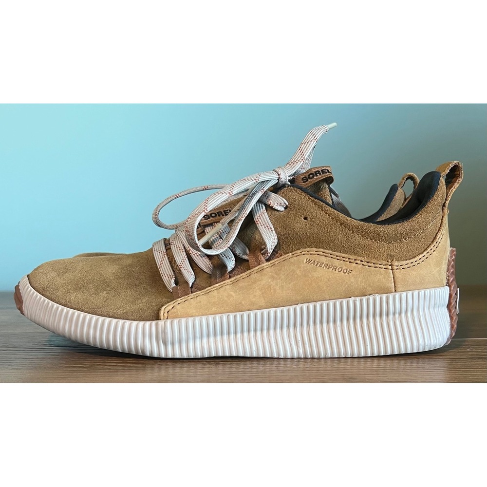Sorel Out N About Plus Waterproof Sneaker Elk Tan Brown NL3408-286 Womens 7